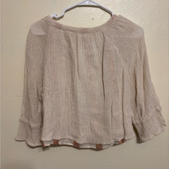 Zara Cream Textured Blouse with Rope Accents - Picture 9 of 9